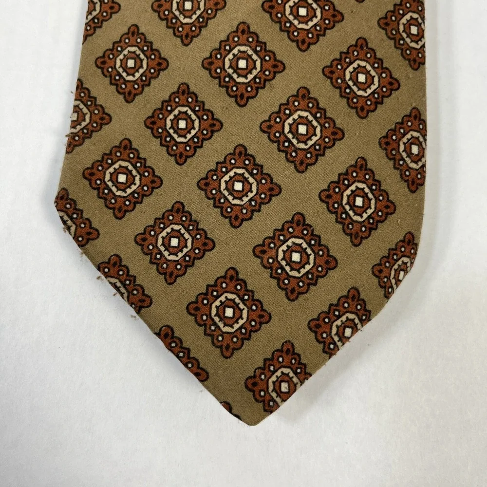 Arthur Frederick Mens Tie 4.25 in W x L56 in  Prob polyester Brown Tan